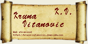 Kruna Vitanović vizit kartica